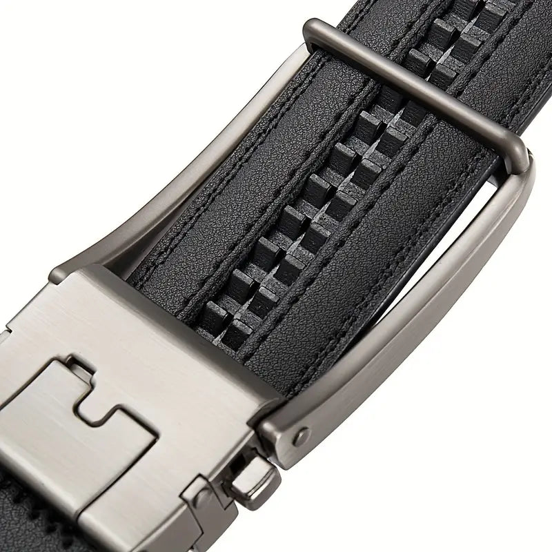 Vittorio Fine - Premium Oxford Casual Leather Belt – OneSize Comfort Black