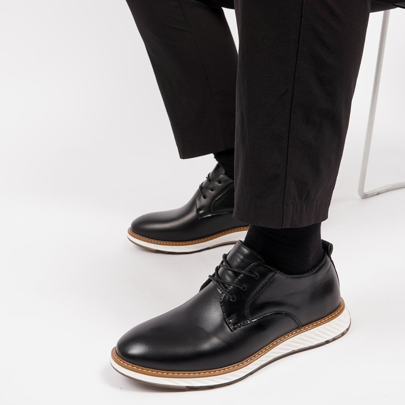 Vittorio Fine - Grandeur Leather Oxford Shoes - Black