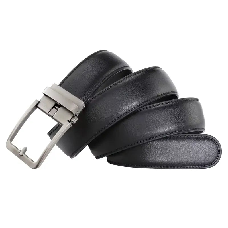 Vittorio Fine - Premium Oxford Casual Leather Belt – OneSize Comfort Black