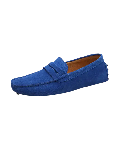 Vittorio Fine - Premium Casual Loafer – Soft Suede Blue