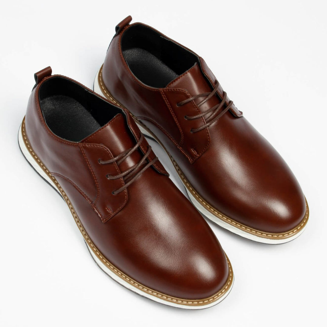 Vittorio Fine - Grandeur Leather Oxford Shoes - Brown