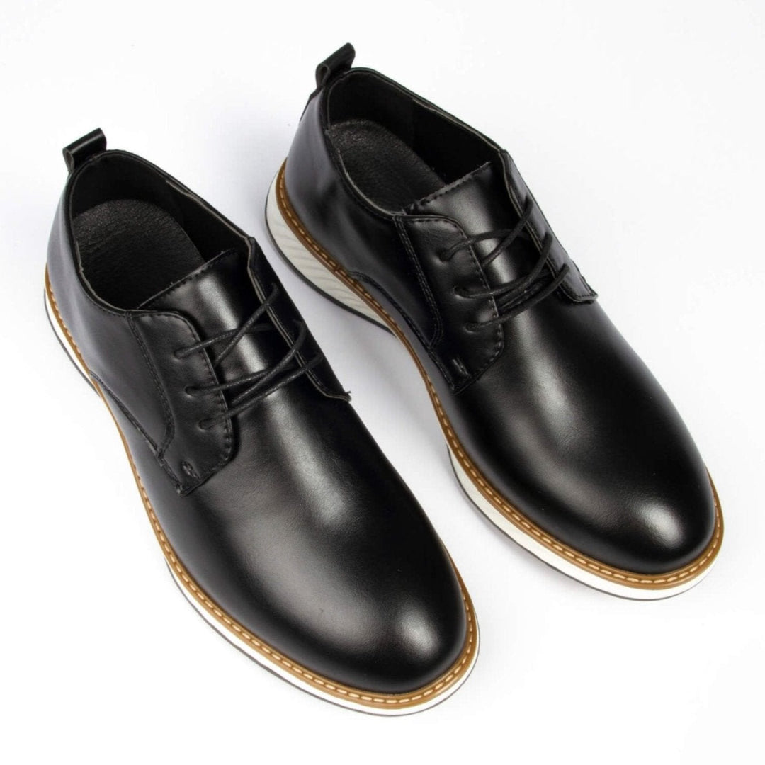 Vittorio Fine - Grandeur Leather Oxford Shoes - Black