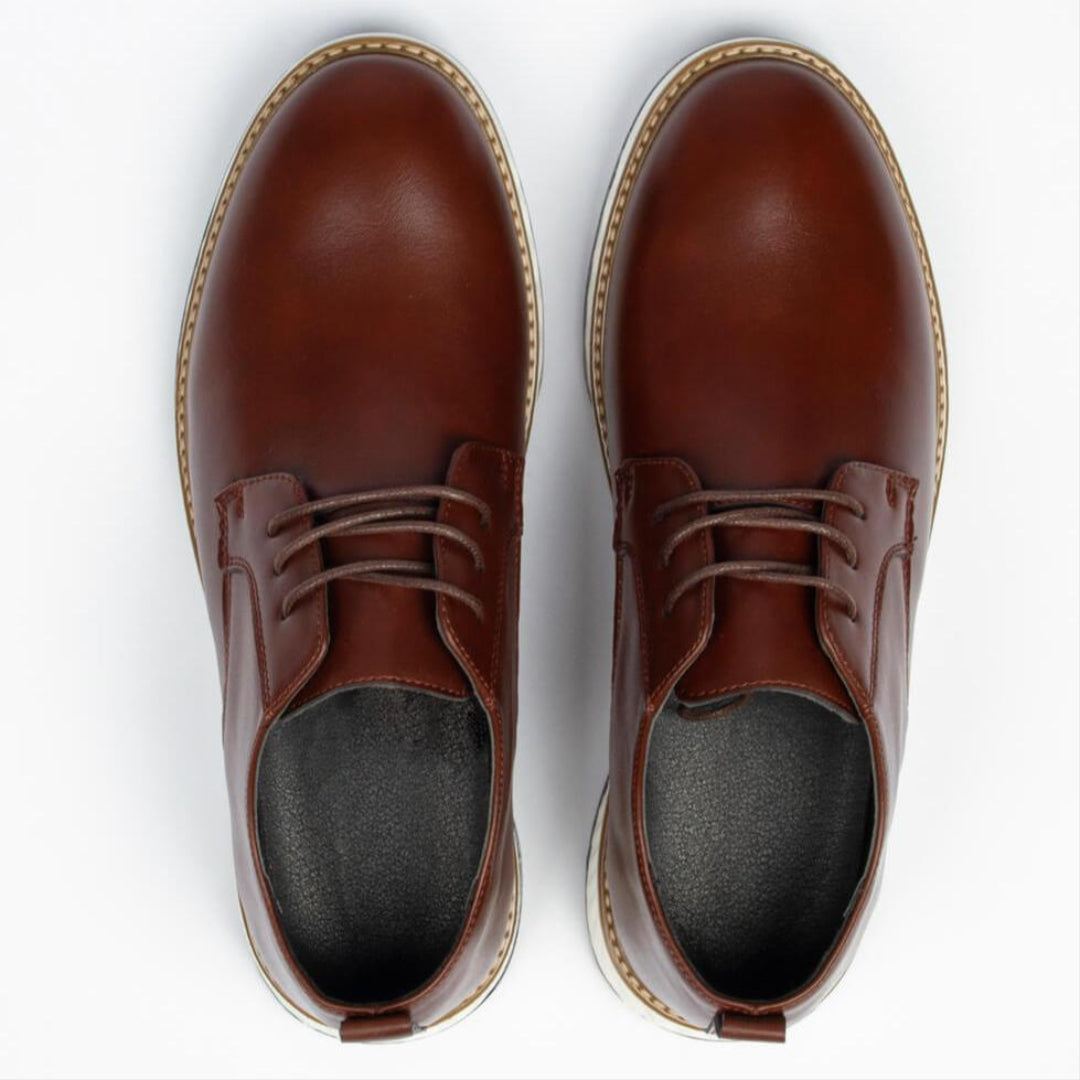 Vittorio Fine - Grandeur Leather Oxford Shoes - Brown