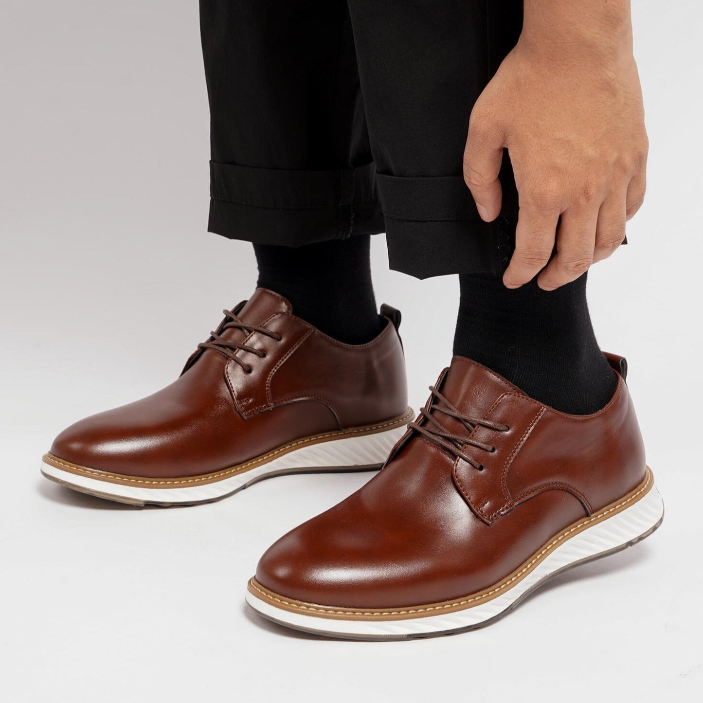Vittorio Fine - Grandeur Leather Oxford Shoes - Brown