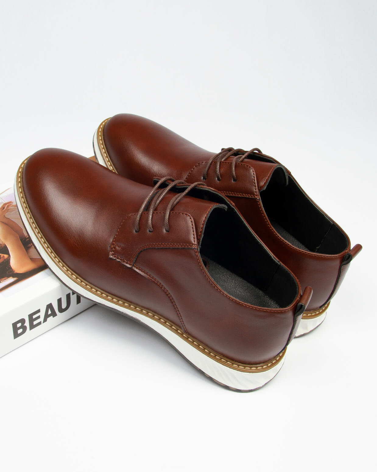 Vittorio Fine - Grandeur Leather Oxford Shoes - Brown