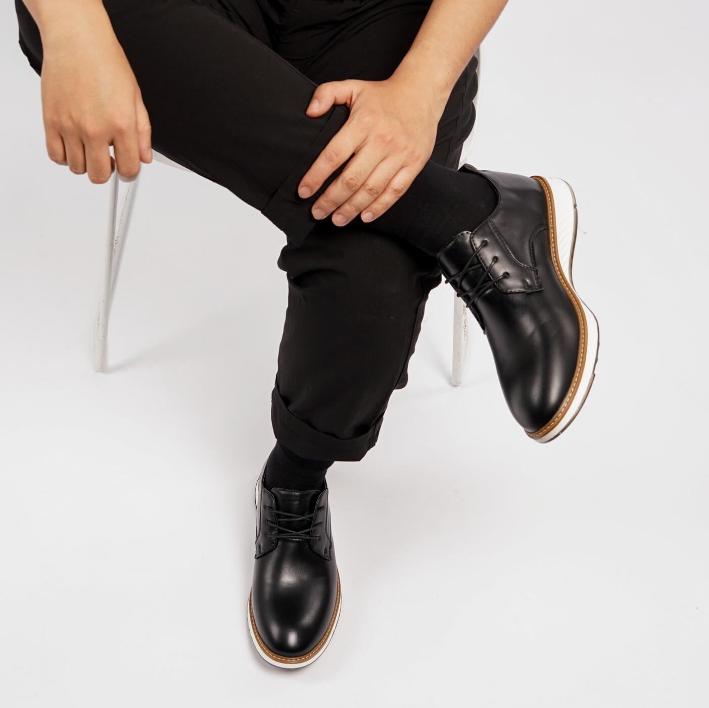 Vittorio Fine - Grandeur Leather Oxford Shoes - Black