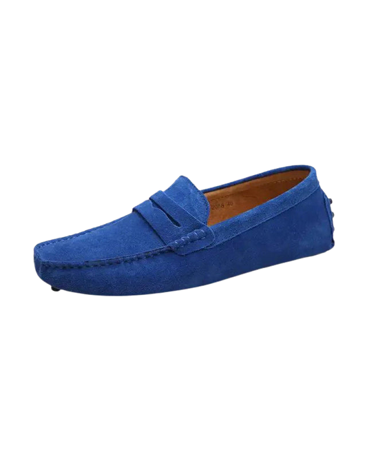 Vittorio Fine - Premium Casual Loafer – Soft Suede Blue