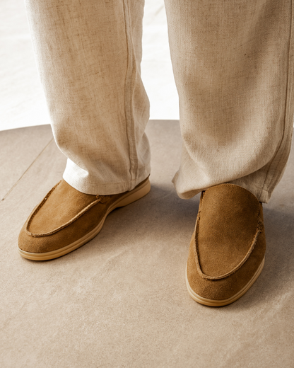 Vittorio Fine - Men’s Premium Suede Loafers – Slip-On Style