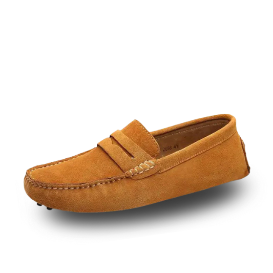 Vittorio Fine - Premium Casual Loafer – Soft Suede Caramel