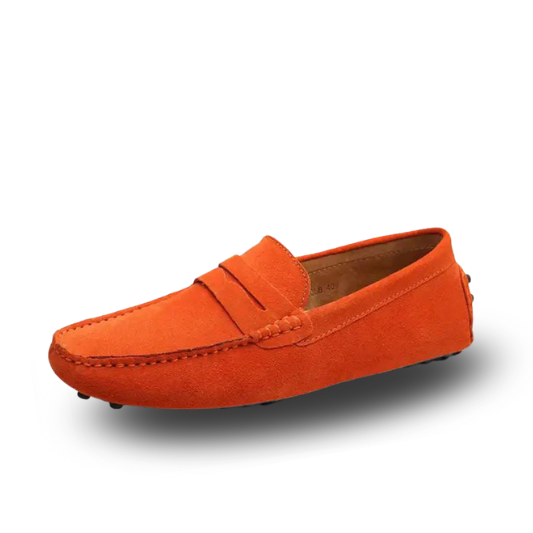 Vittorio Fine - Premium Casual Loafer – Soft Suede Orange