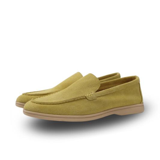 Vittorio Fine - Men’s Premium Suede Loafers – Slip-On Style - Light Green